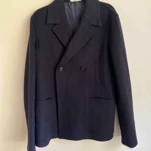Celine navy Blue cashmere coat